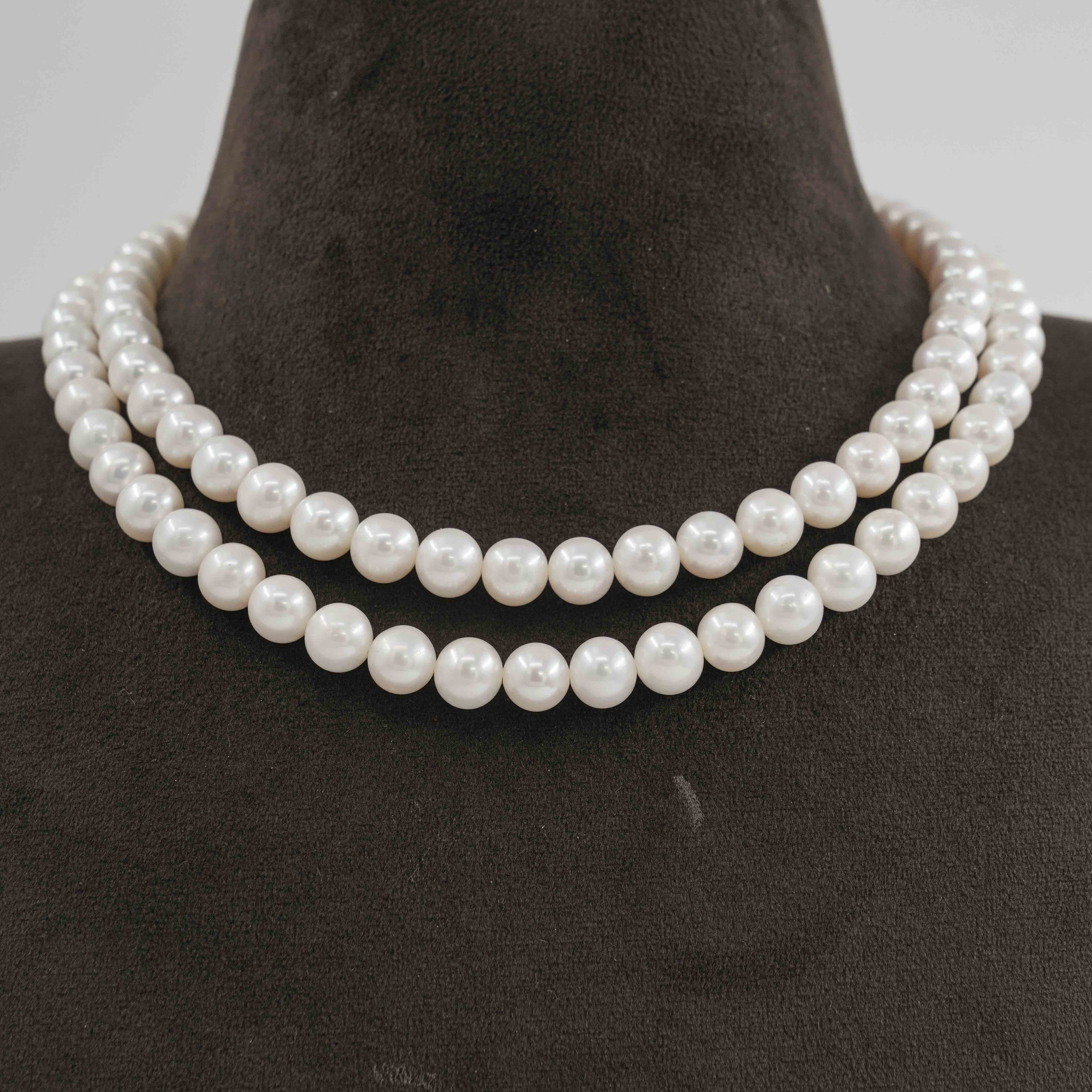 The Pearl Atelier by Kabra Pearls - Elegant double layered Round Necklace